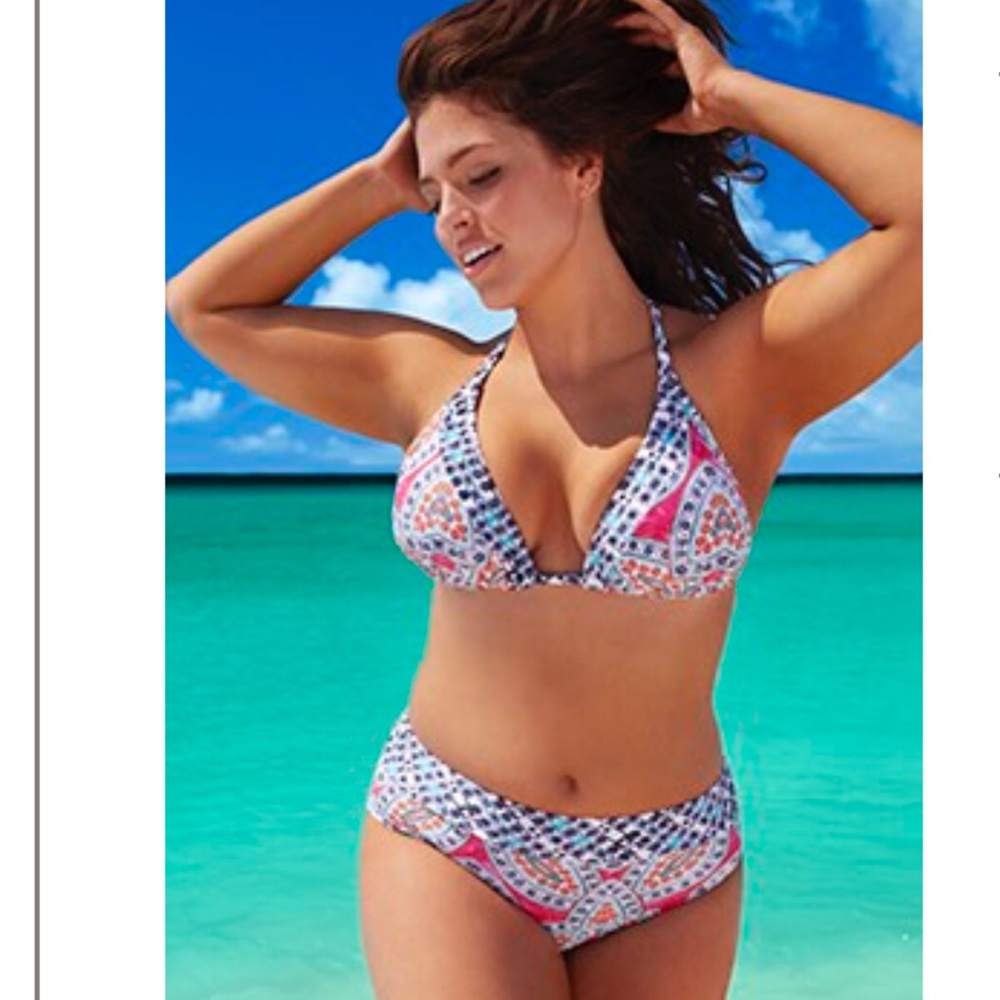 Colorful print bikini NWT